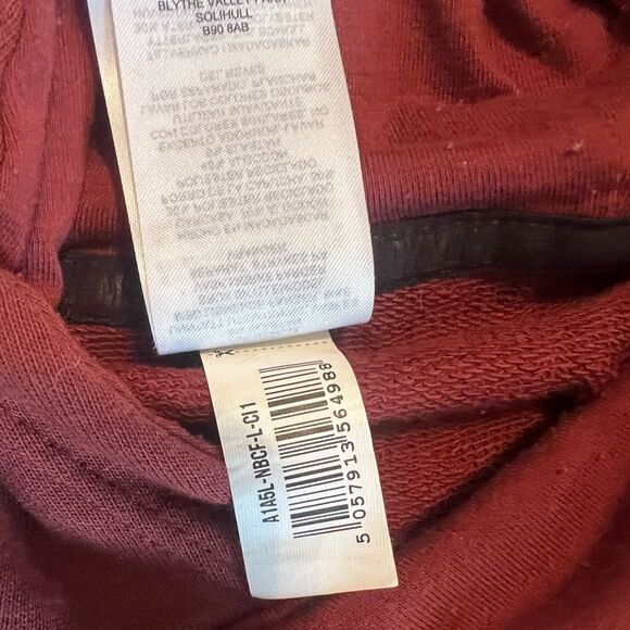 Gymshark Womens Graphics Fraction Hoodie Sweatshirt Front Pocket Maroon Size L - Picture 10 of 13